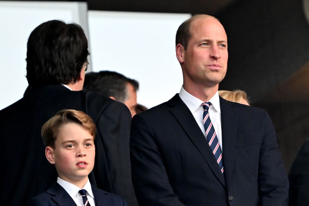 Prince George and Prince William in the stands at Euro 2024 final