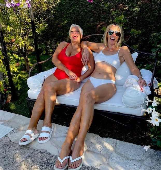 Carol McGiffin and Denise Welch looking sensational in their swimwear