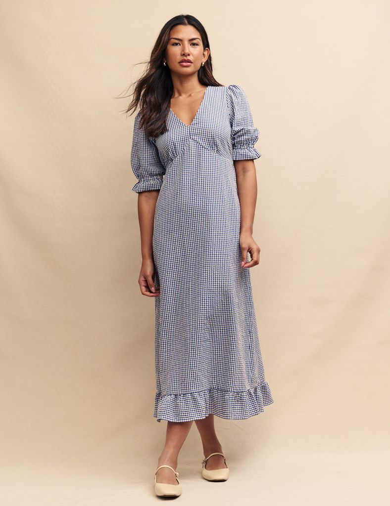 nobodys child blue gingham dress 