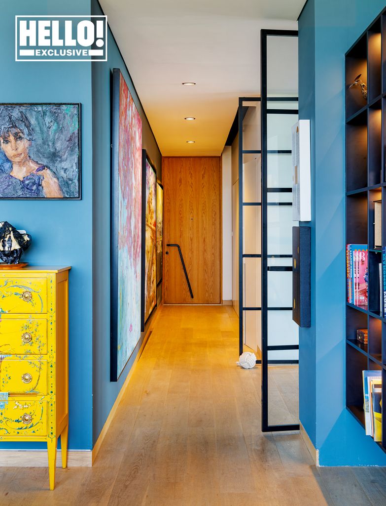 Mana Jalalian's hallway at art-filled Dubai apartment 