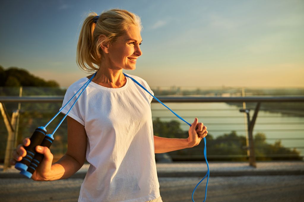 Jump rope is great and convenient exercise for cardio and bone heath 