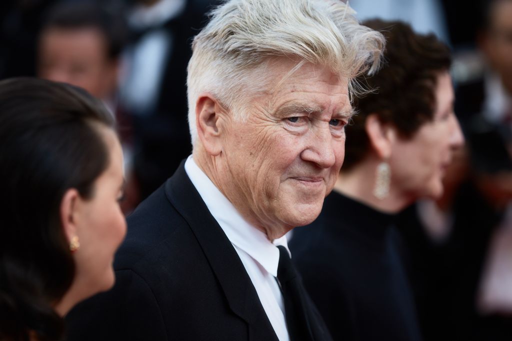 David Lynch in a black suit