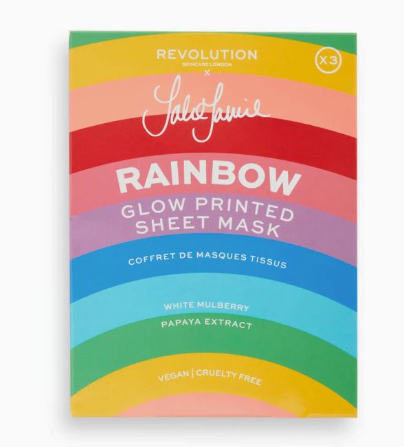 revolution beauty pride rainbow sheet mask