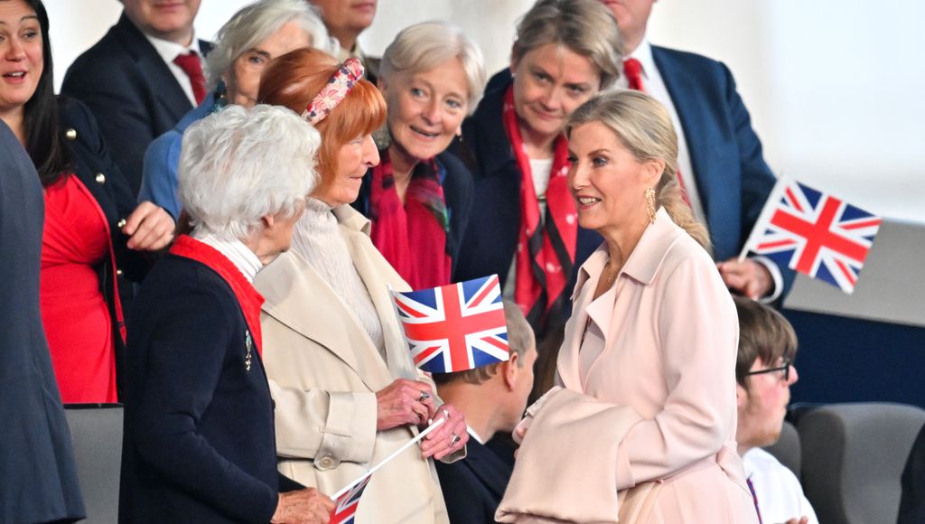 The Duchess of Edinburgh attended a concert to mark the 80th Anniversary of VE Day at Horse Guards Parade