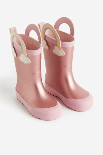 H&M pink rainbow wellies