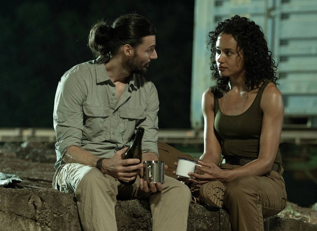 John Fabry as Etienne Cabrel and Olivia Swann as NCIS Special Agent Captain Michelle Mackey in NCIS: Sydney 