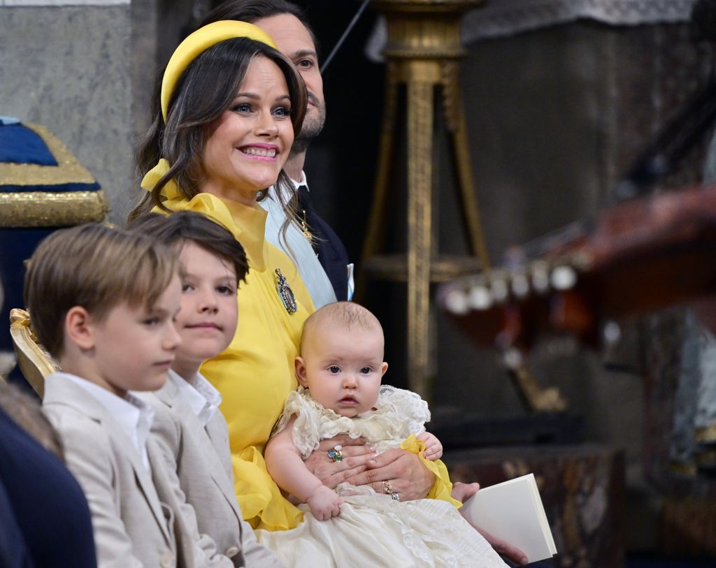 Prince Gabriel, Prince Alexander, Princess Sofia and with Princess Ines