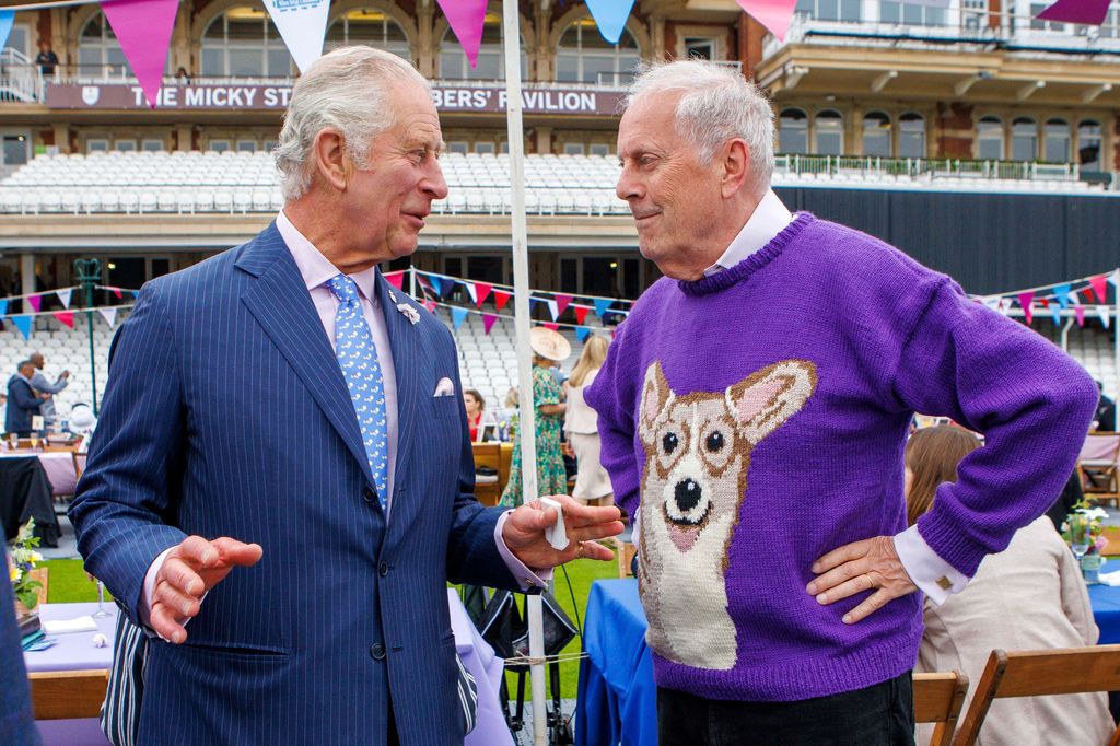 Charles pictured with Gyles Brandreth in 2022