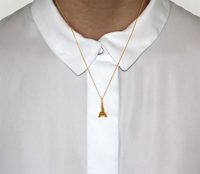 Eiffel tower necklace