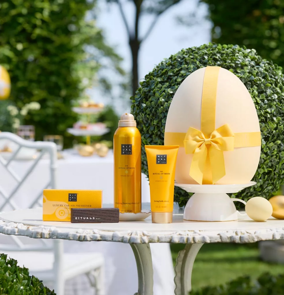 A collection of beauty products on a table for Rituals