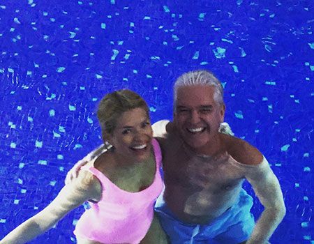 holly willoughby pink swimsuit philip