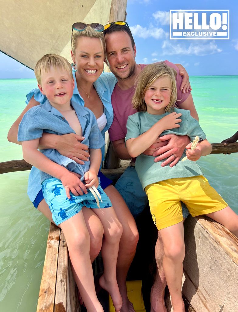 Locki, 7, and Cooper, 5, helped their parents re-create moments from their Tanzanian honeymoon
