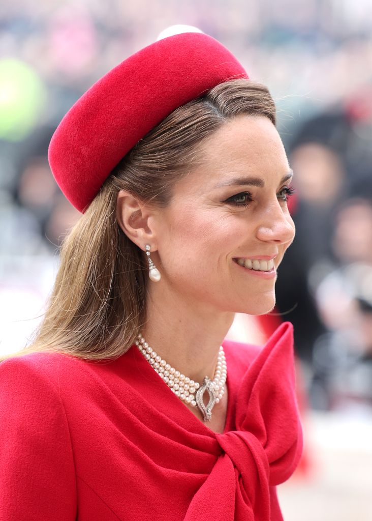 Catherine, Princess of Wales smiles as she attends the celebrations for Commonwealth Day at Westminster Abbey