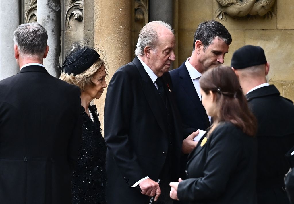 Juan Carlos attended Queen Elizabeth II's state funeral last September