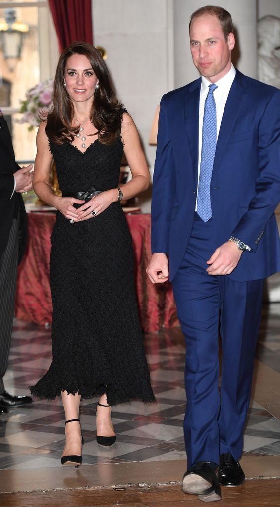 Catherine beside william in black dress