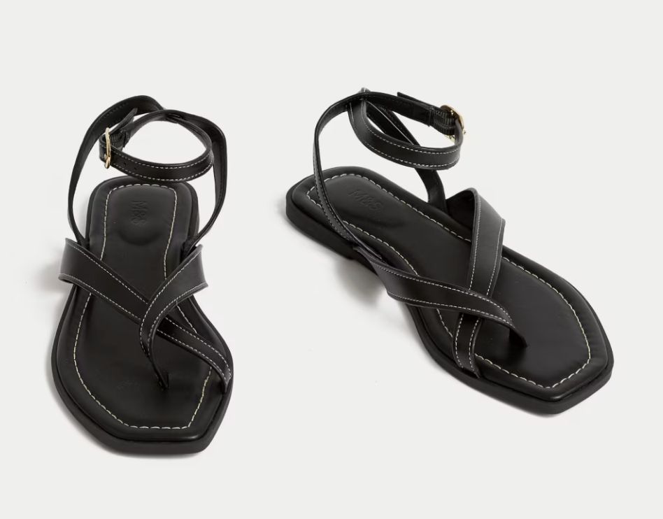 M&S Ankle Strap Buckle Flat Sandals