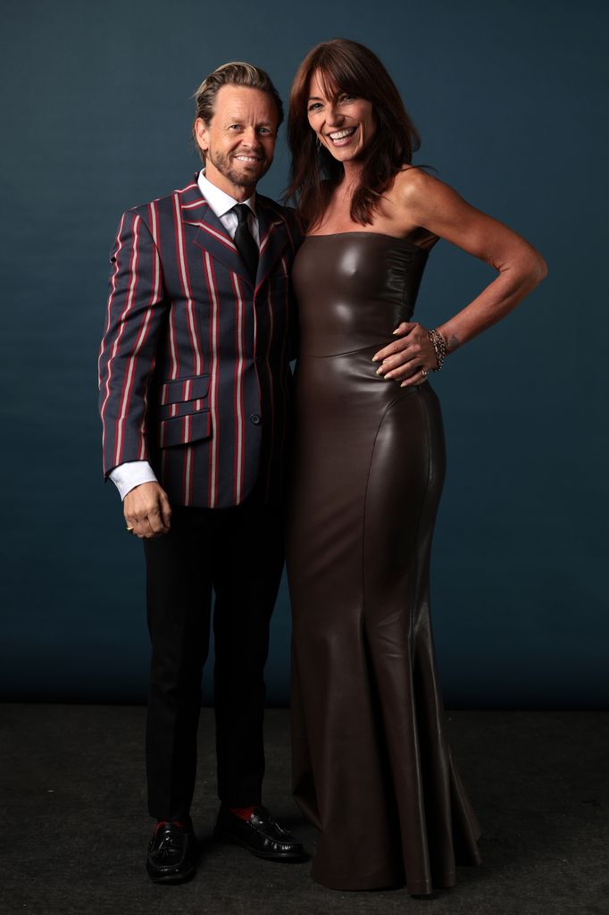 Michael Douglas and Davina McCall pose in the Studio at the NTAs 2024