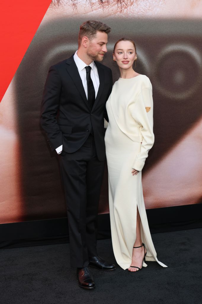 Cameron Fuller and Phoebe Dynevor attended the premiere of Universal Pictures' "Drop' at TCL Chinese Theatre in Hollywood