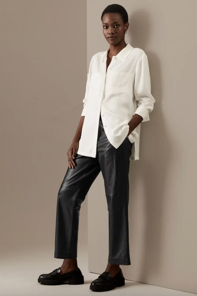 Mowalola fauxleather straightleg Trousers  Farfetch