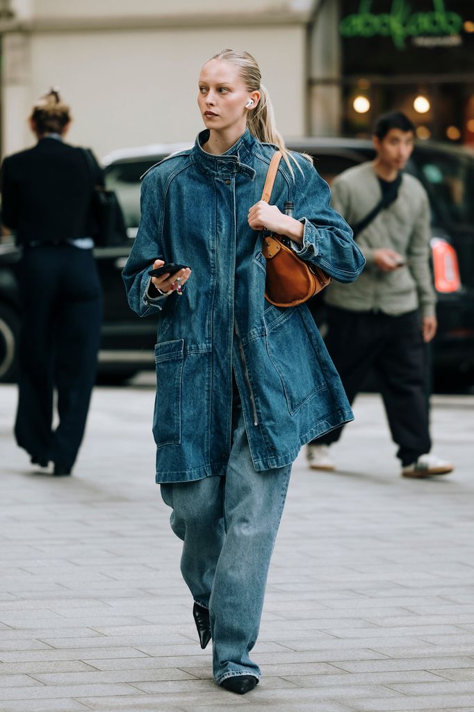 maddie demaine in double denim