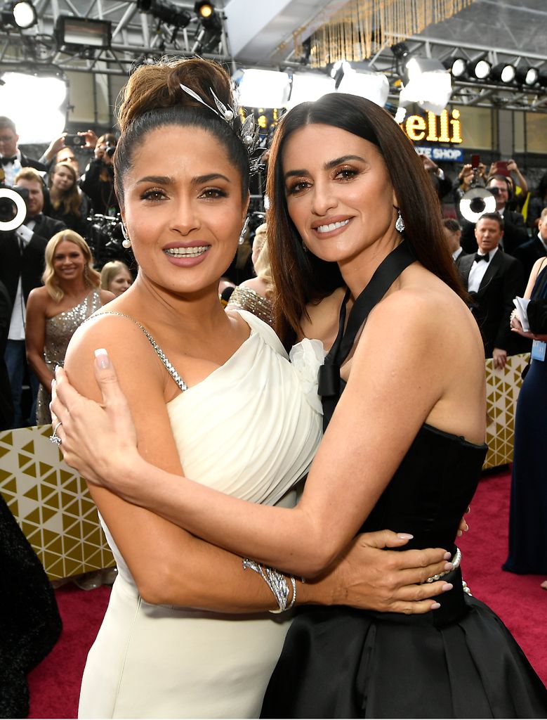 Salma Hayek and Penélope Cruz attend the 92nd Annual Academy Awards on February 09, 2020 in Hollywood, California