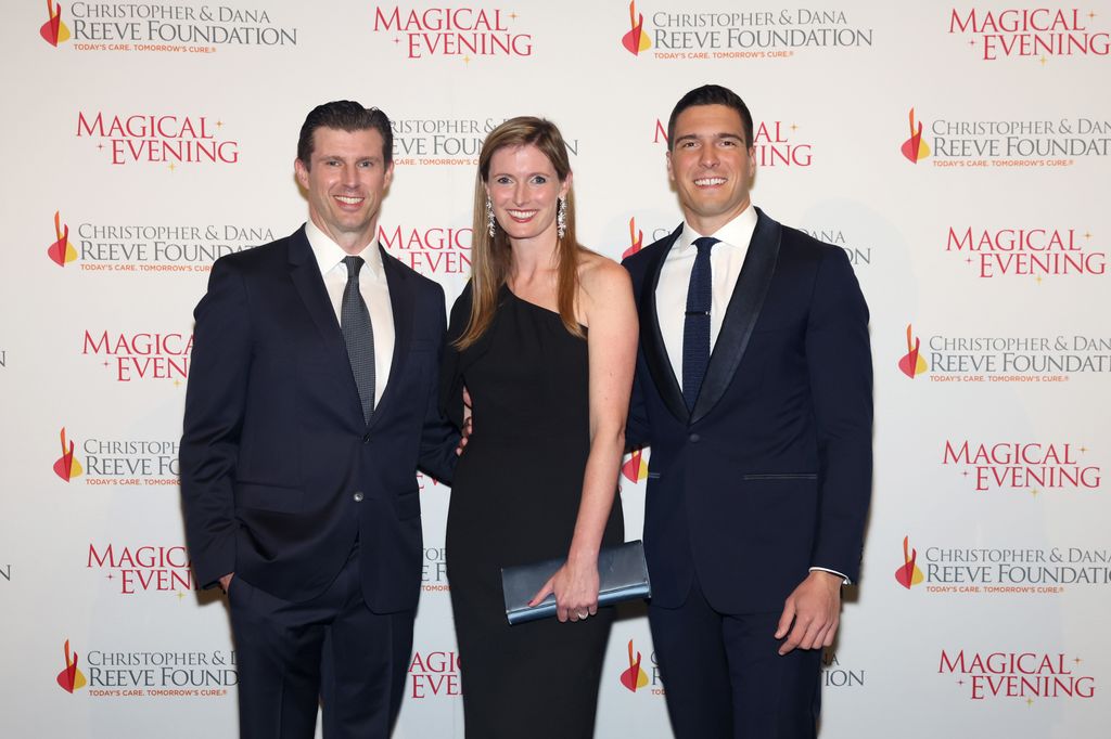 Matthew Reeve, Alexandra Reeve Givens and Will Reeve attend the Christopher & Dana Reeve Foundation Gala, A Magical Evening 2022, at Cipriani South Street on November 10, 2022 in New York City