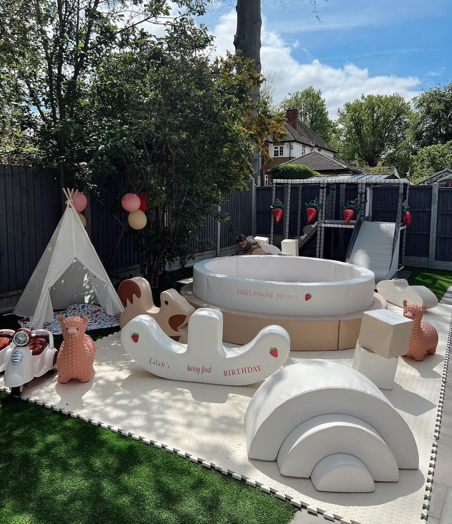 garden with soft play equipment