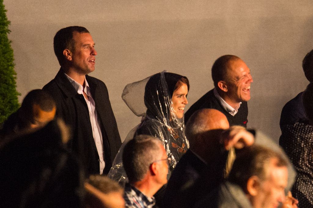 Princess Eugenie and Mike Tindall watching coldyplay in 2016