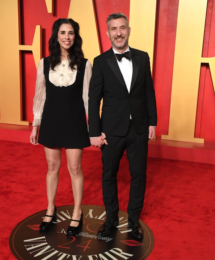 Sarah Silverman and Rory Albanese arrives at the 2024 Vanity Fair Oscar Party