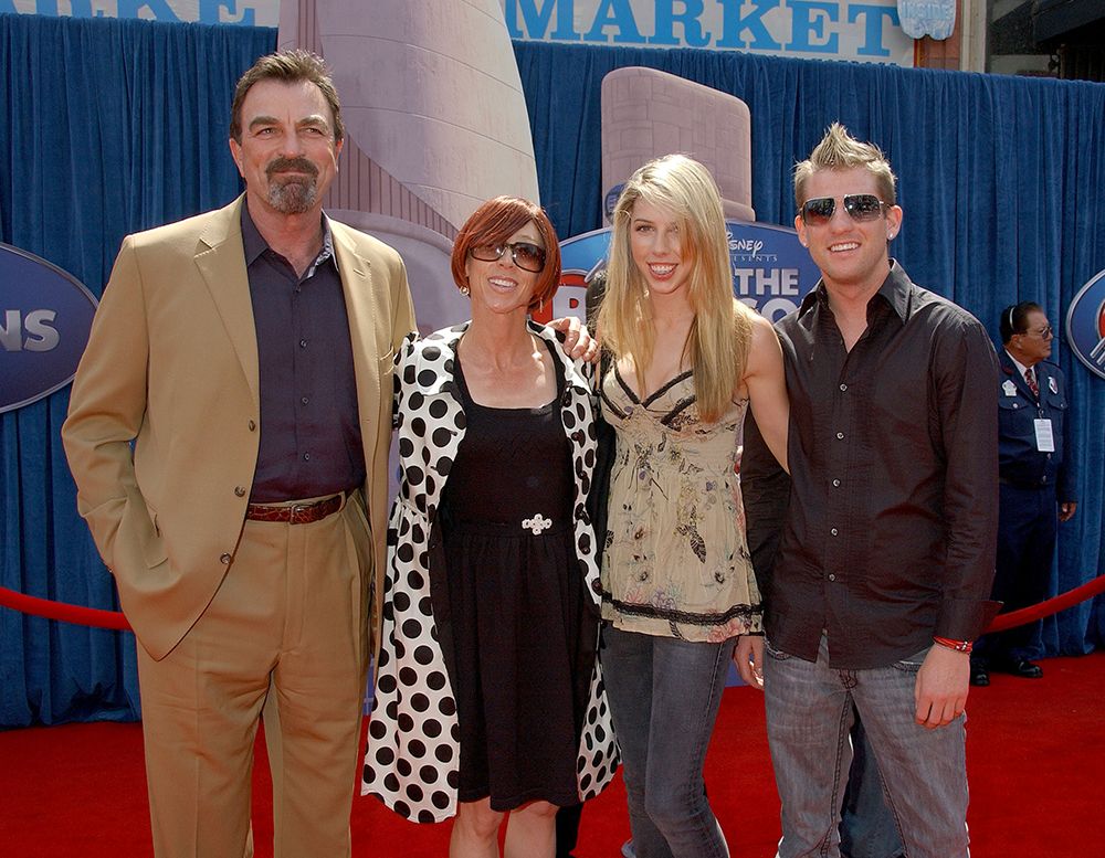 Tom Selleck with his wife Jillie, daughter Hannah and son Kevin