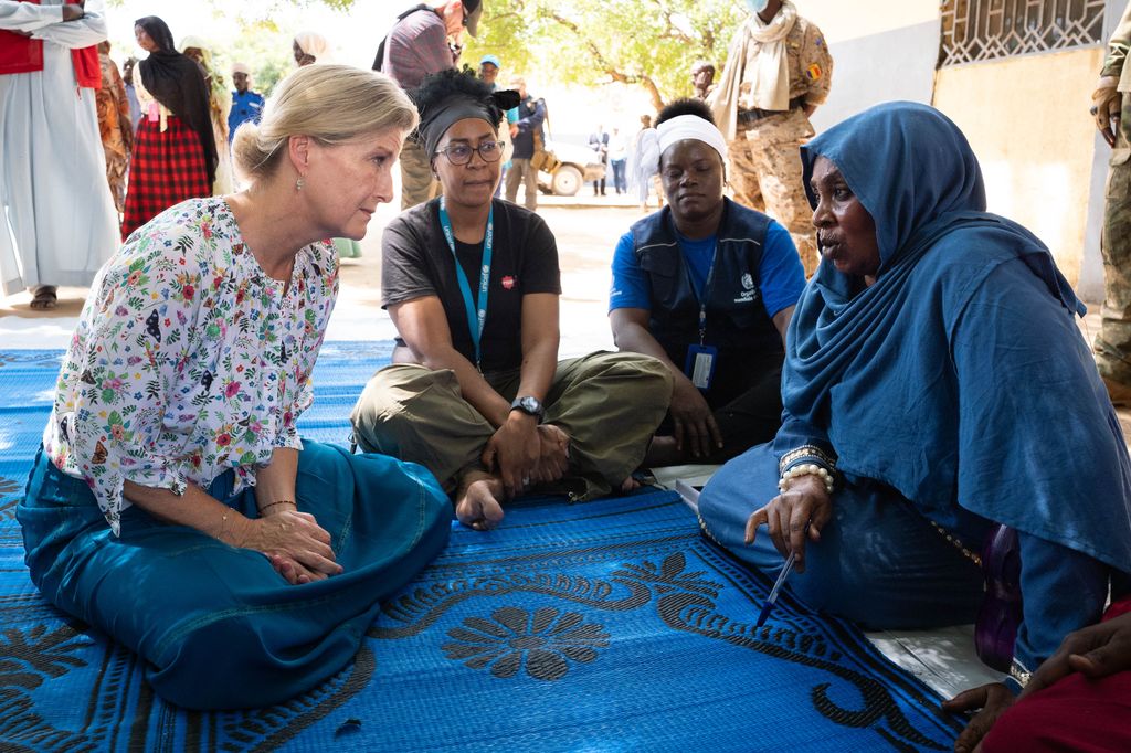 Duchess Sophie talks to woman