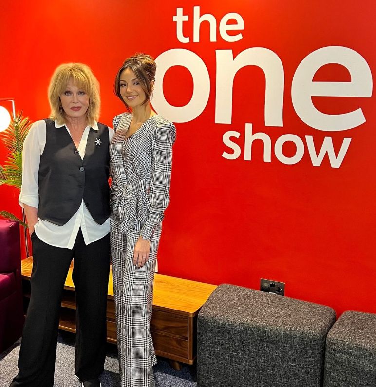 Joanna Lumley stood with Michelle Keegan