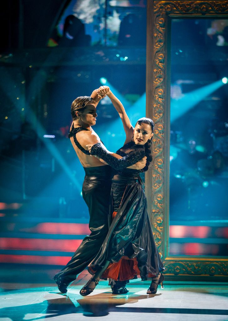 Nikita Kuzmin and Amber Davies dancing a paso doble