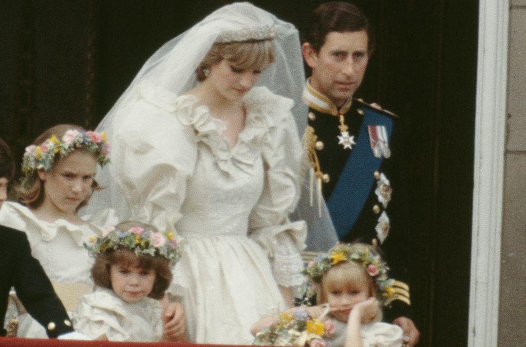 Princess Diana's bridesmaid Clementine Hambro looked glum after her mishap with the bride's wedding dress
