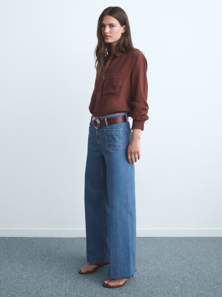 Mango wide-leg jeans
