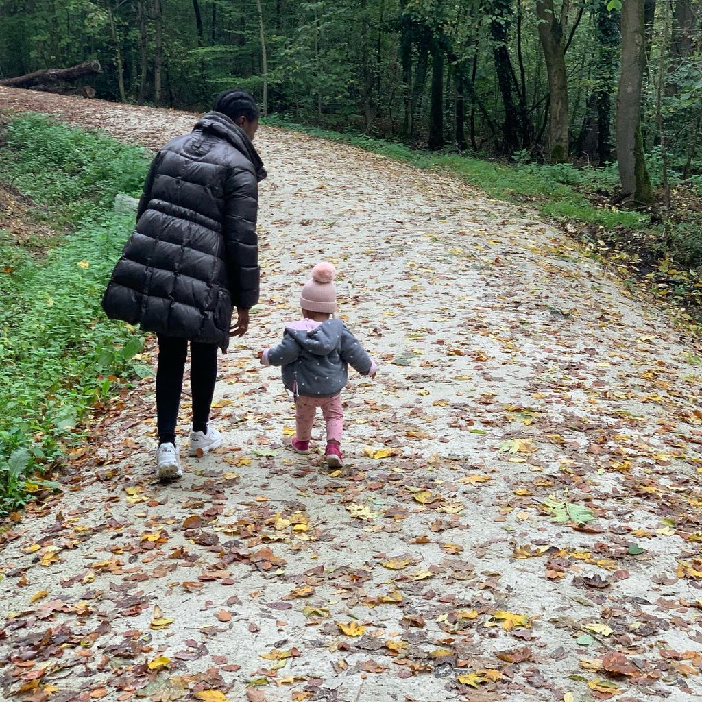Motsi and her daughter went for a woodland walk