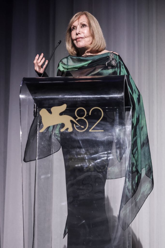 Kim Novak accepted the Golden Lion For Lifetime Achievement award at the 82nd Venice International Film Festival 