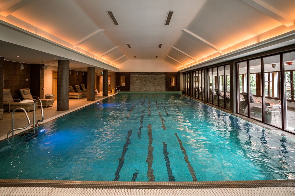 The swimming pool inside Armathwaite Hall Hotel 