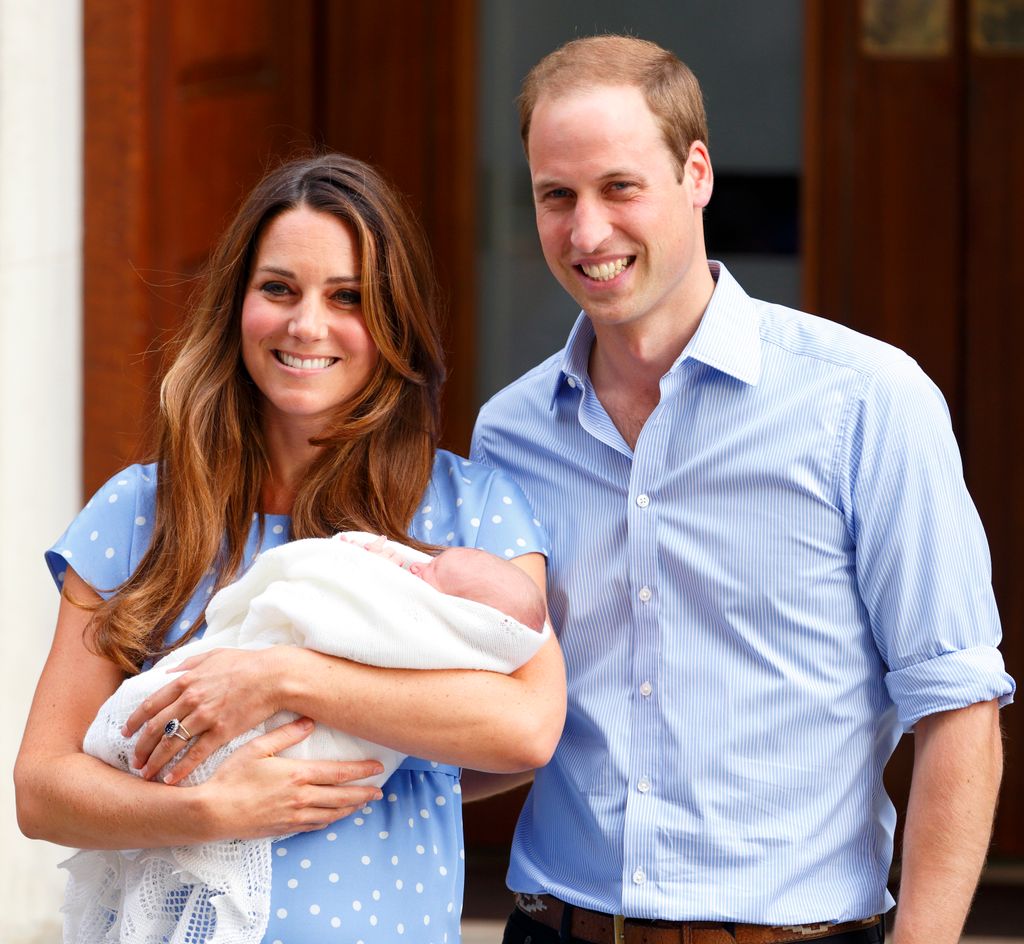 The new parents with baby George in 2013