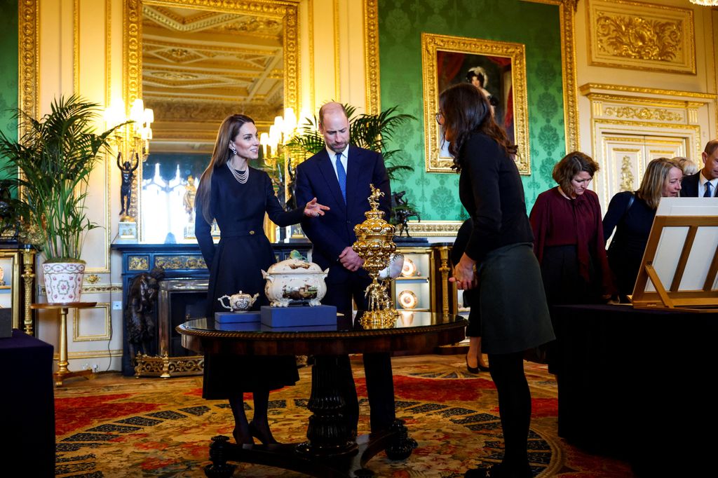 The princess wore a Burberry dress with bespoke sleeves