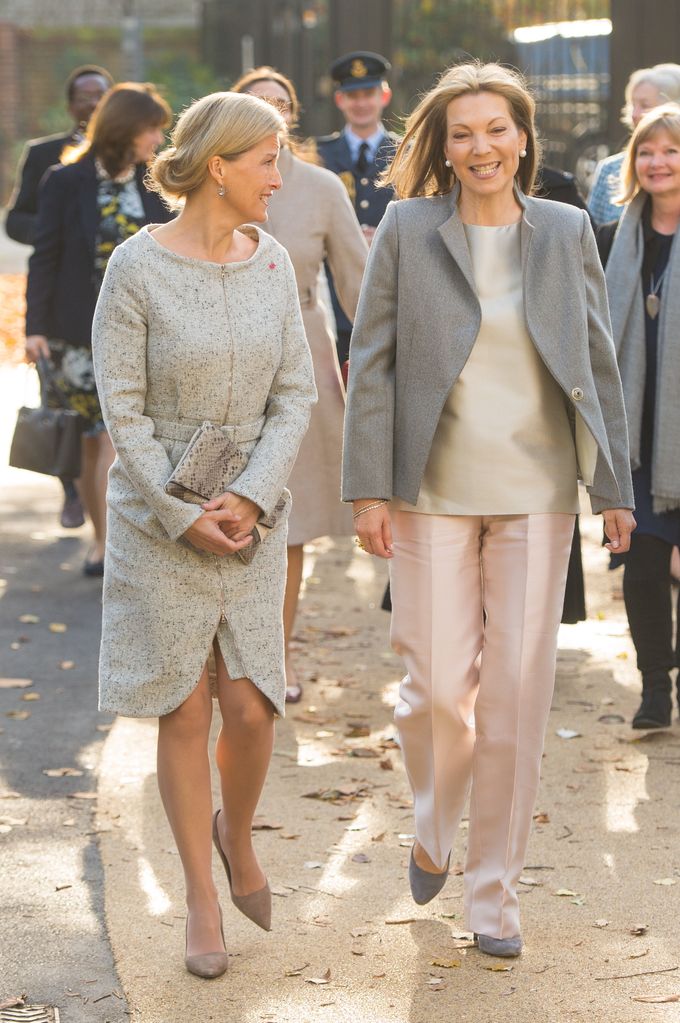 Sophie Countess of Wessex (left) and Colombian First Lady Maria Clemencia Rodriguez Munera 