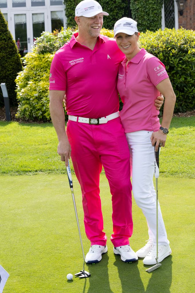 Mike and Zara Tindall at the ISPS Handa Celebrity Golf Classic at the Belfry Golf Course