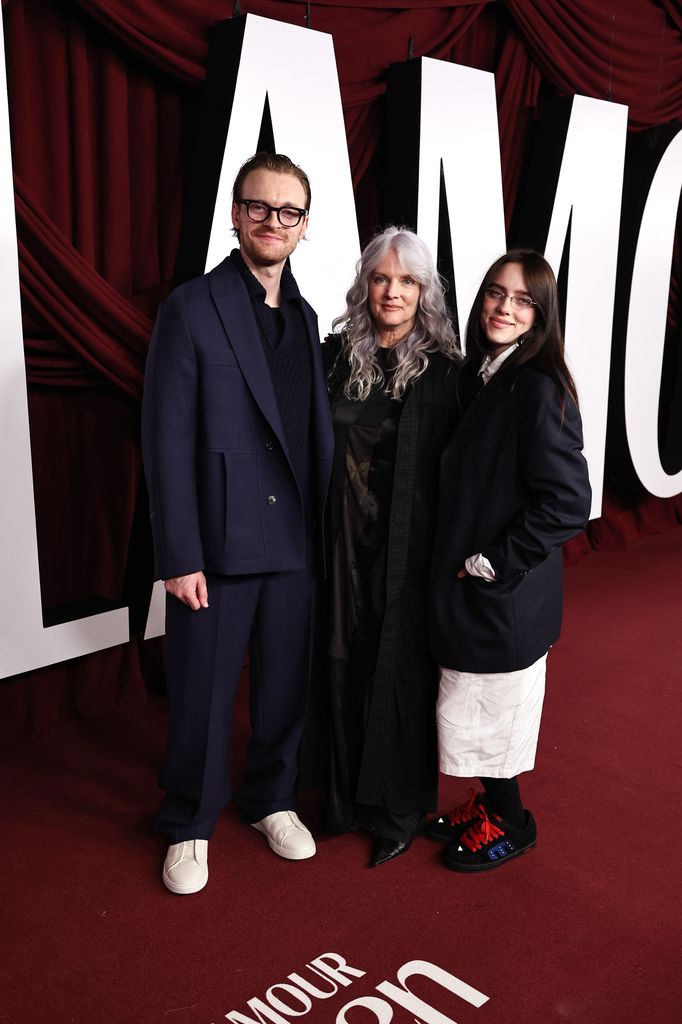 billie eilish and brother finneas oconnell and mother maggie baird glamour women of the year awards 2024 nyc