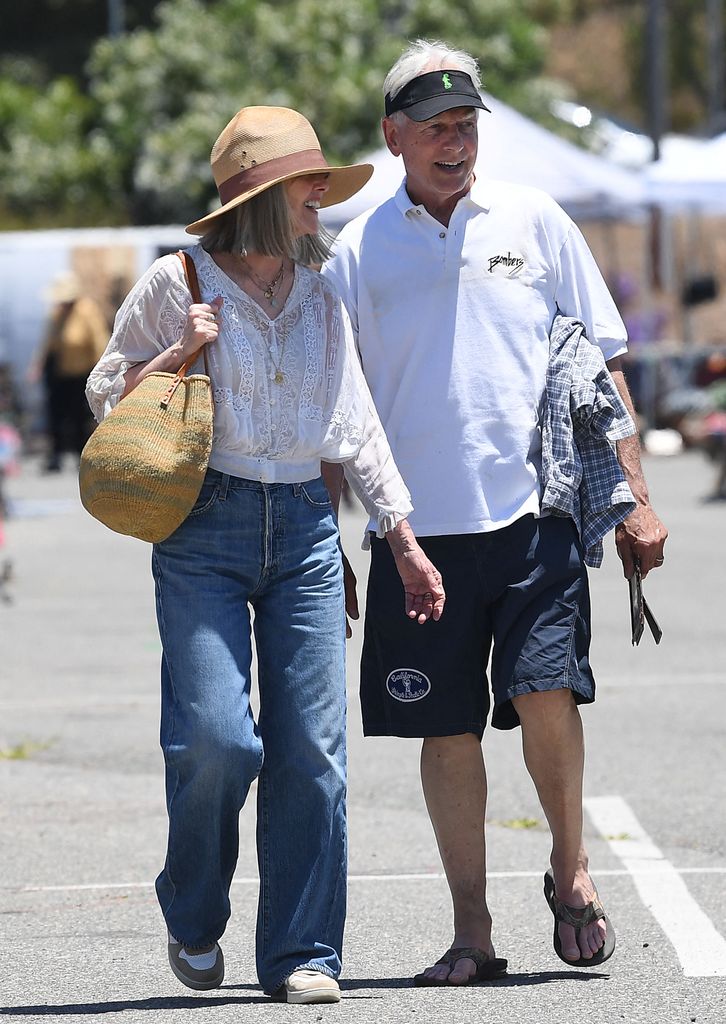 EXCLUSIVE: Mark Harmon and Pam Dawber channel their inner Mark and Mindy as they shop for antiques at a vintage flea market together in Santa Monica, California on Sunday. Pam, who played Mindy on the famed hit T.V. show Mork and Mindy with Robin Williams, has been married to Mark since 1987.