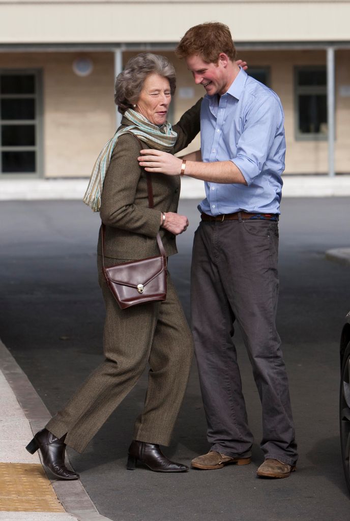 Prince Harry with Dame Shan Legge-Bourke in 2010