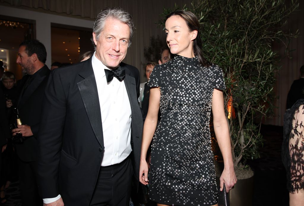 Hugh Grant with his wife Anna Eberstein