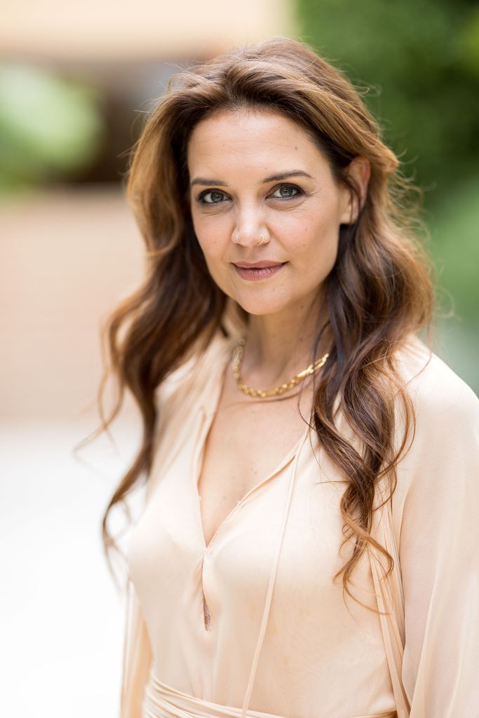 Katie Holmes wearing a summer dress in Italy 