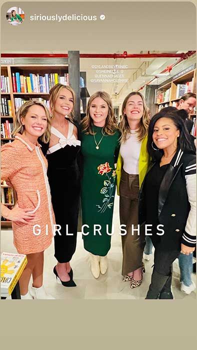 Jenna Bush Hager with her Today Show friends Dylan, Savannah, Sheinelle and Siri