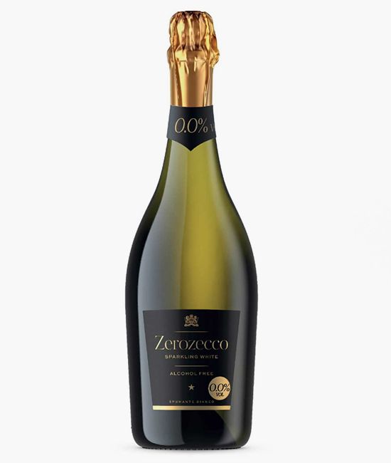 bottle of alcohol free prosecco