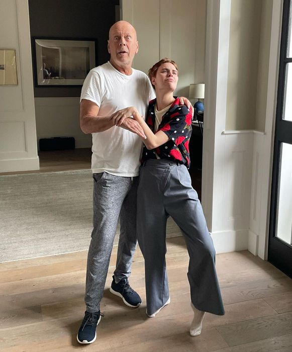 Bruce Willis dancing with his daughter Tallulah Willis